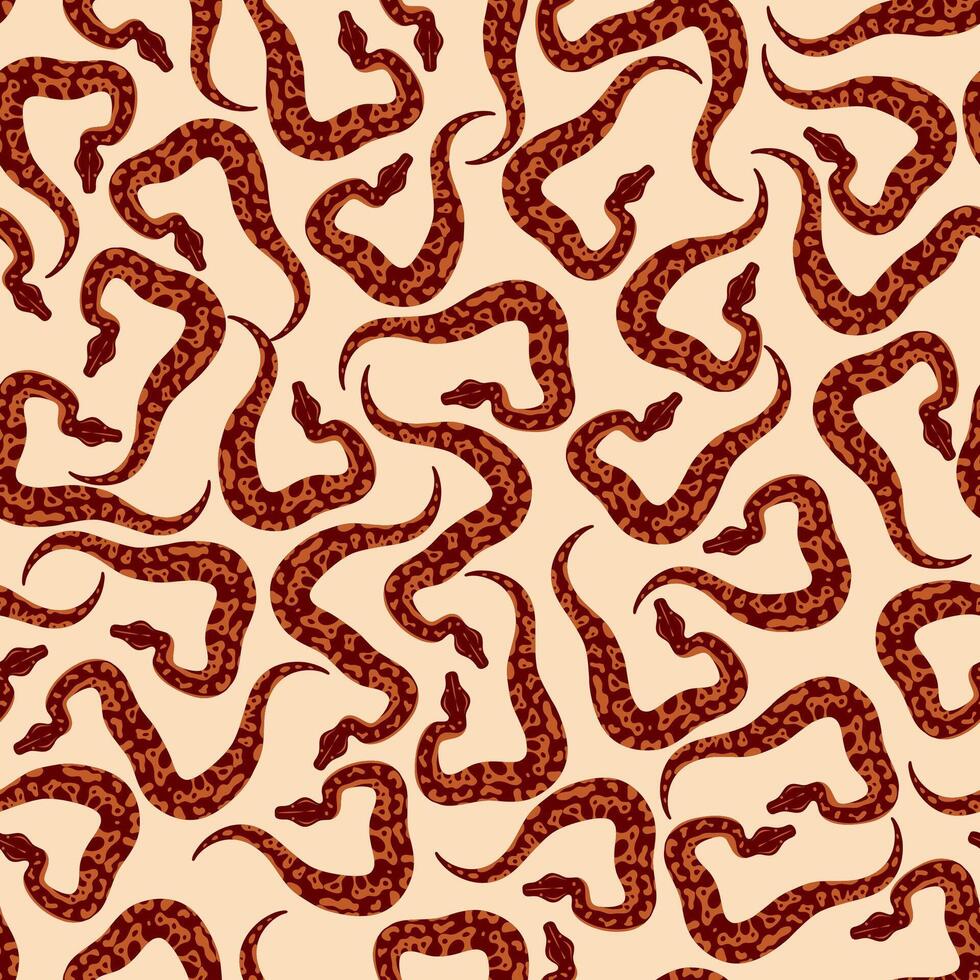 Seamless pattern of red pythons illustration 54919489 Vector Art at ...