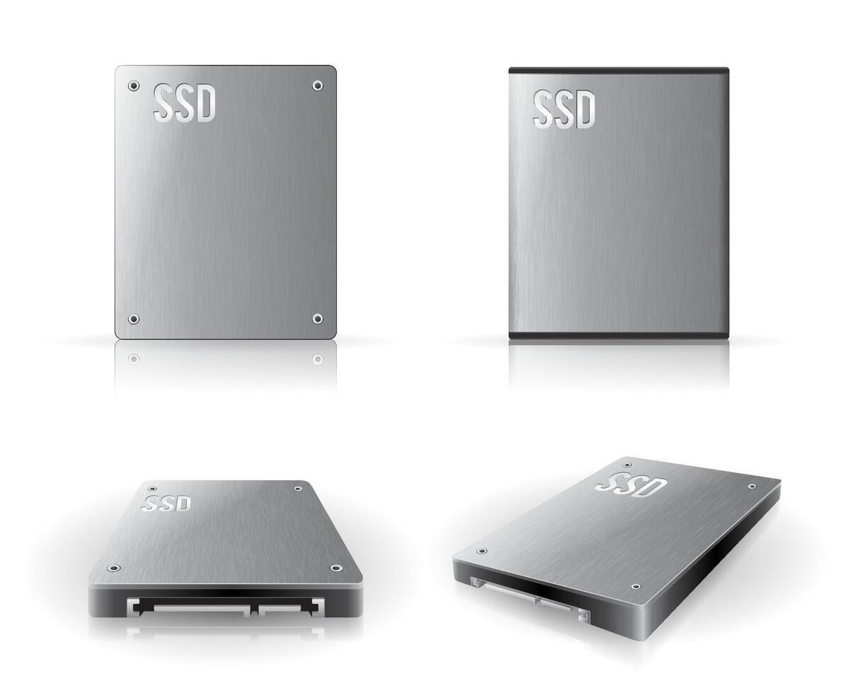 SSD in various angle illustration vector