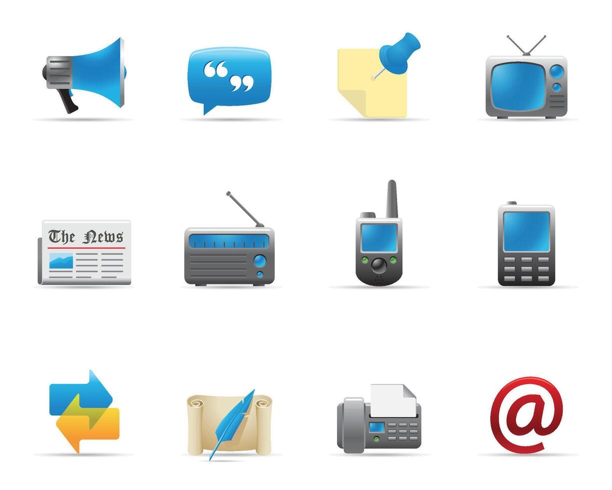 Communication icon illustrations vector