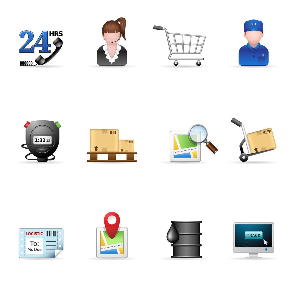 Logistic icon set illustration vector