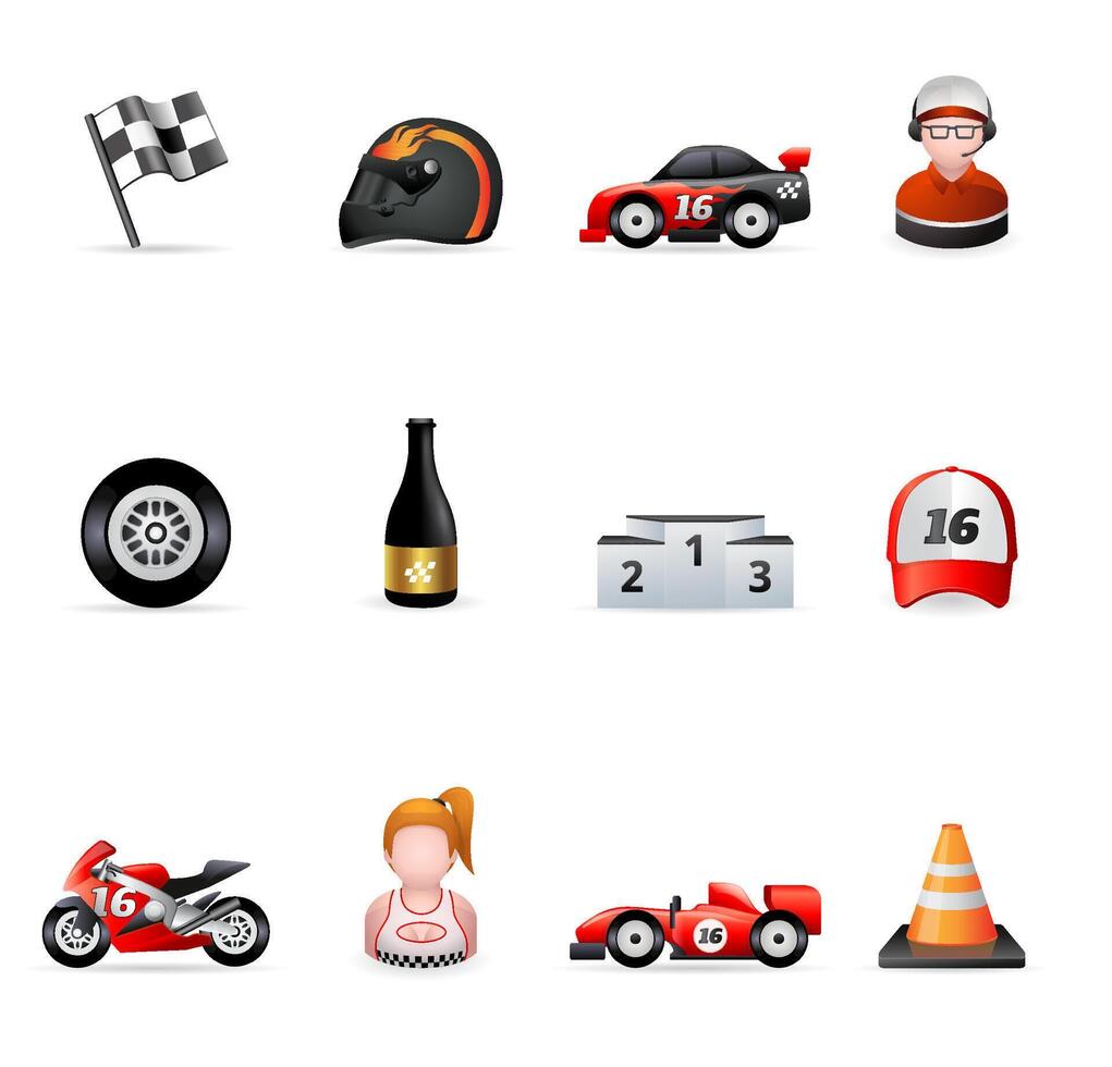 Racing icon illustration vector
