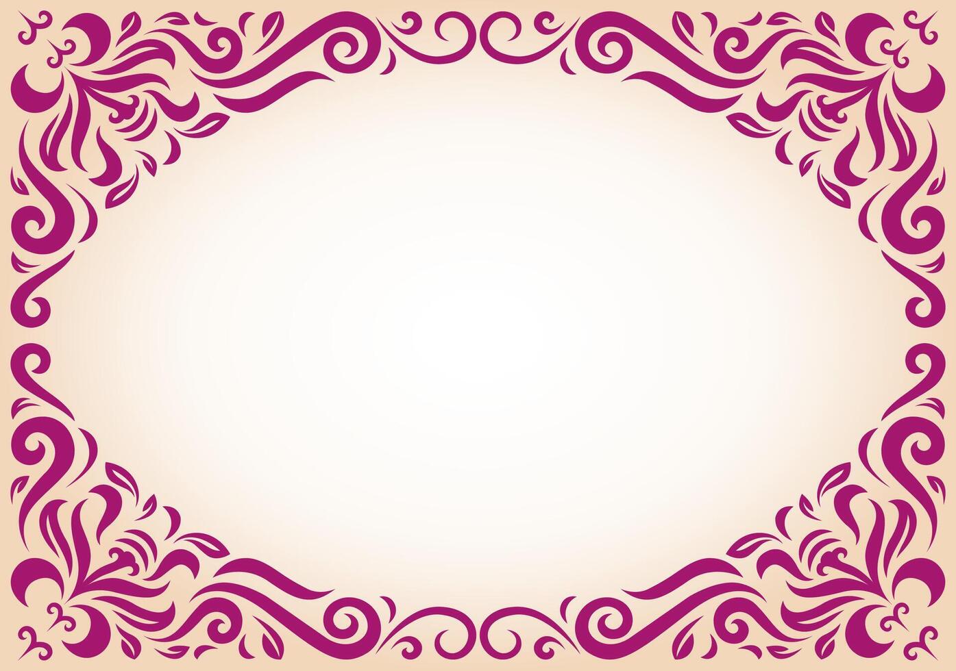purple floral ornament frame vector