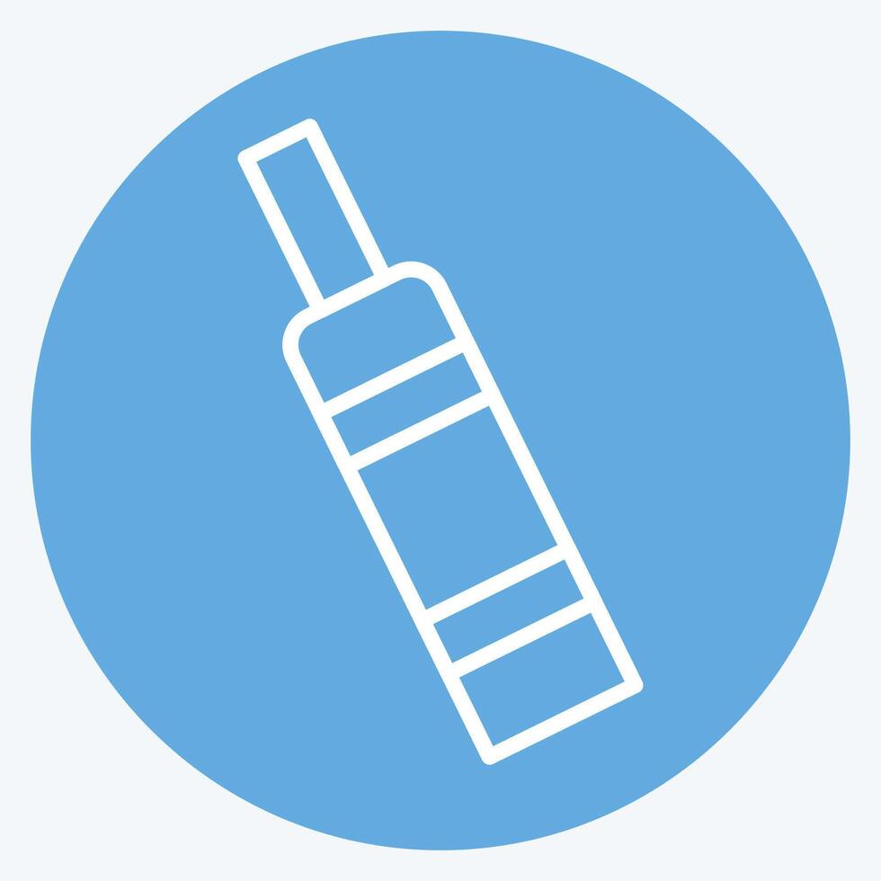 Icon CBD. related to Vape symbol. blue eyes style. design editable 1 vector