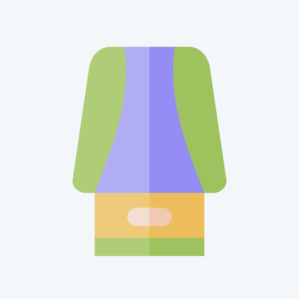 Icon Cartridge. related to Vape symbol. flat style. design editable 1 vector