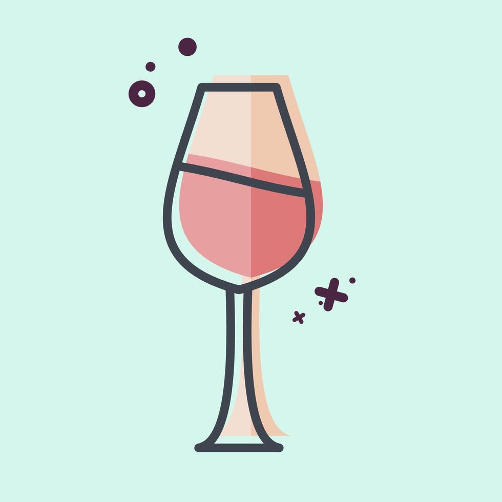 Icon Wine List. related to Restaurant symbol. MBE style. design editable vector