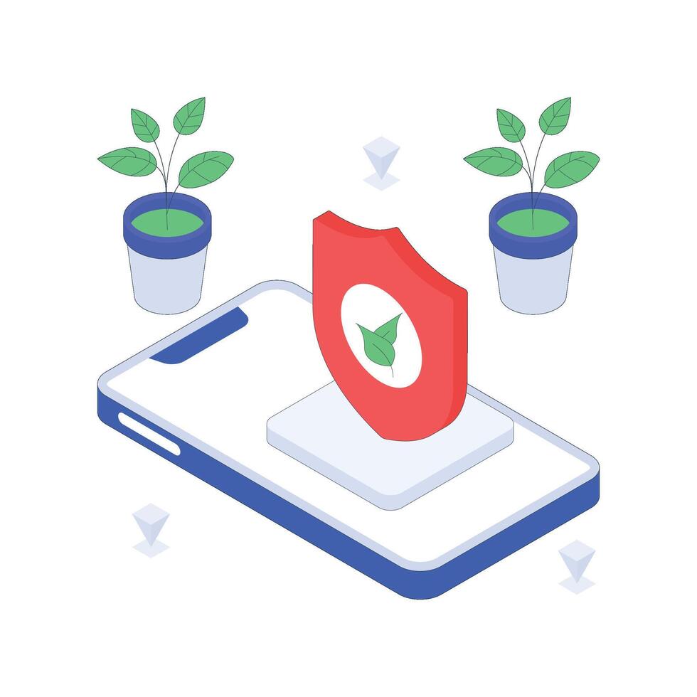 Save Ecology isometric Colored illustration vector