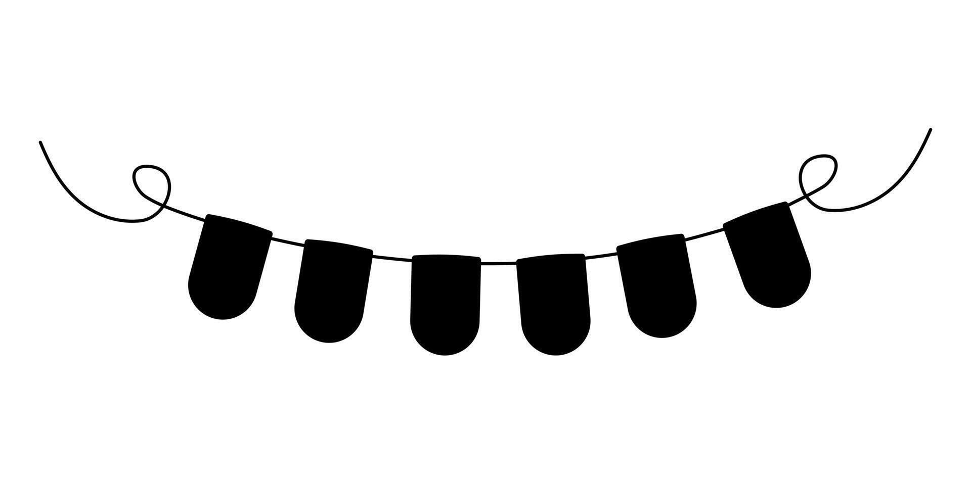 Festive garland decoration creating a cheerful atmosphere for celebrations vector