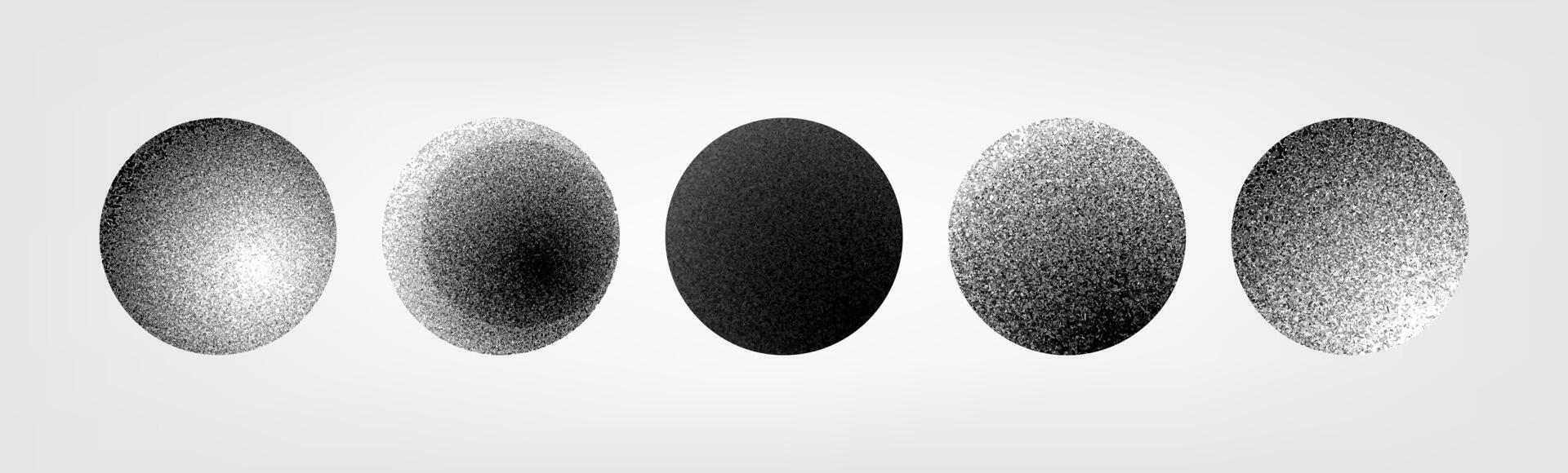 Set of grain dot spheres . Gradient vector