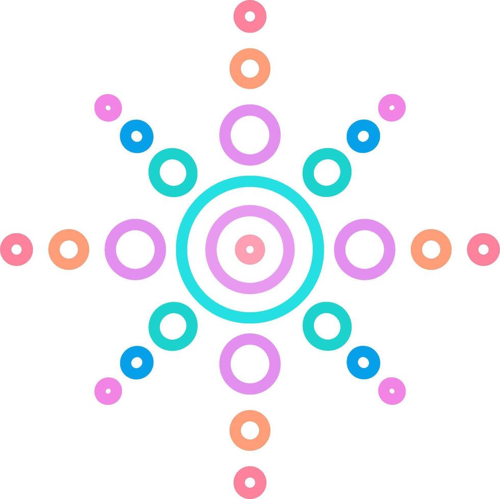 Colorful Abstract Design Of A Concentric Circles vector