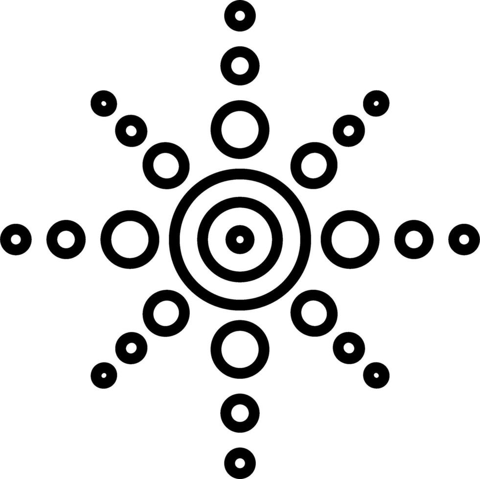 Abstract Simple Black Circles Design, Sunburst vector
