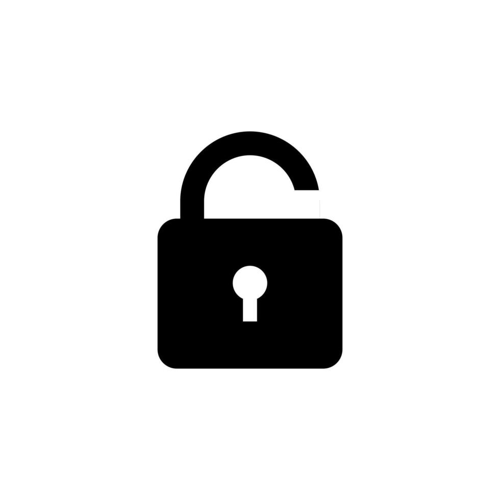 unlock, padlock Icon Design Concept vector