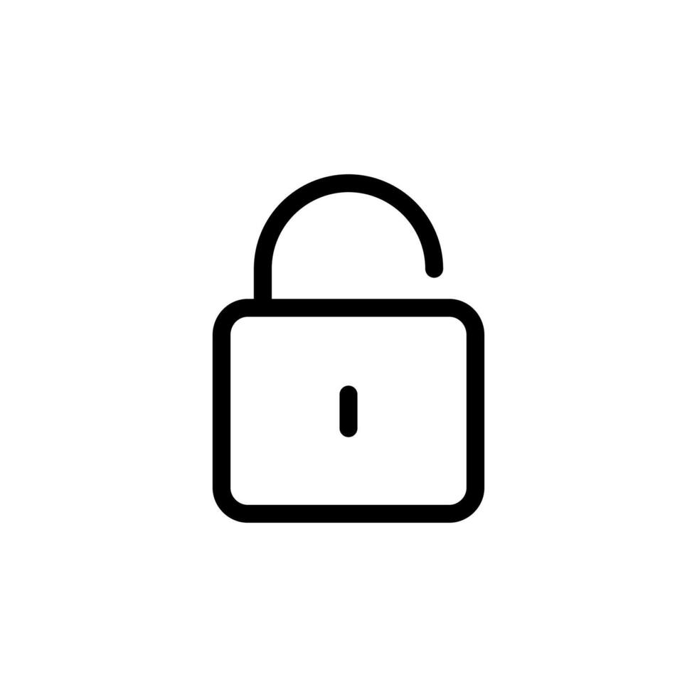unlock, padlock Stylish Icon Design vector