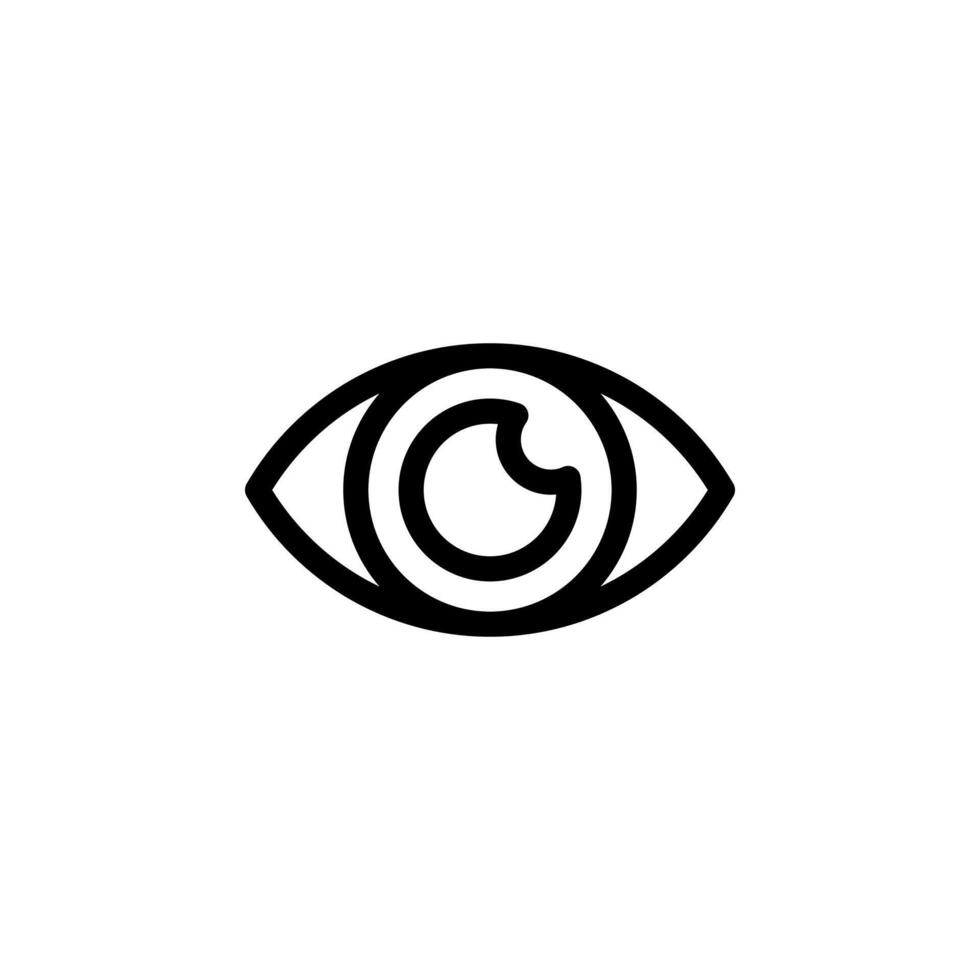eye, eyesight, retina Icon Graphics Concept vector