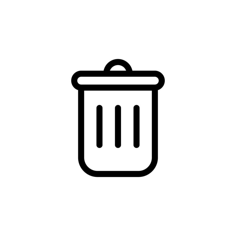 delete, trash bin, garbage Icon Branding Concept vector
