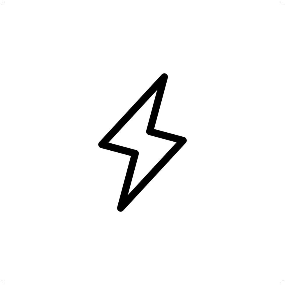 thunder, lightning bolt Sleek Icon Art Design vector