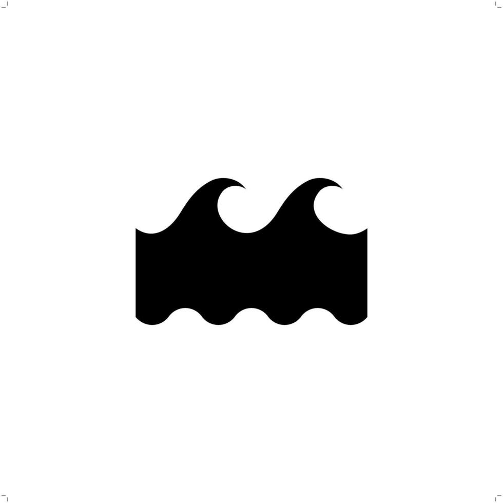 Ocean Wave High-Quality Icon Design Template vector