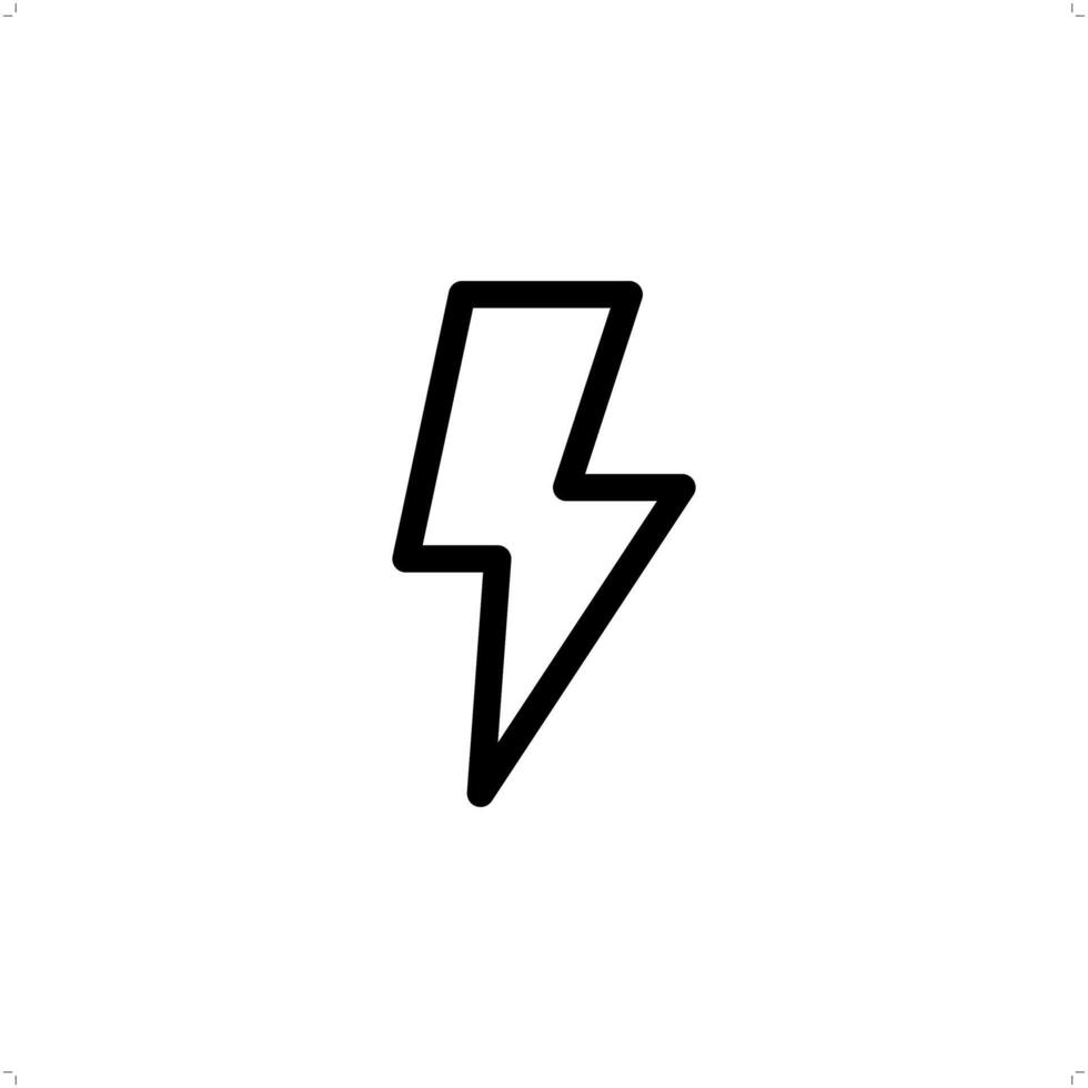 thunder, lightning bolt Sleek Icon Design for Branding vector