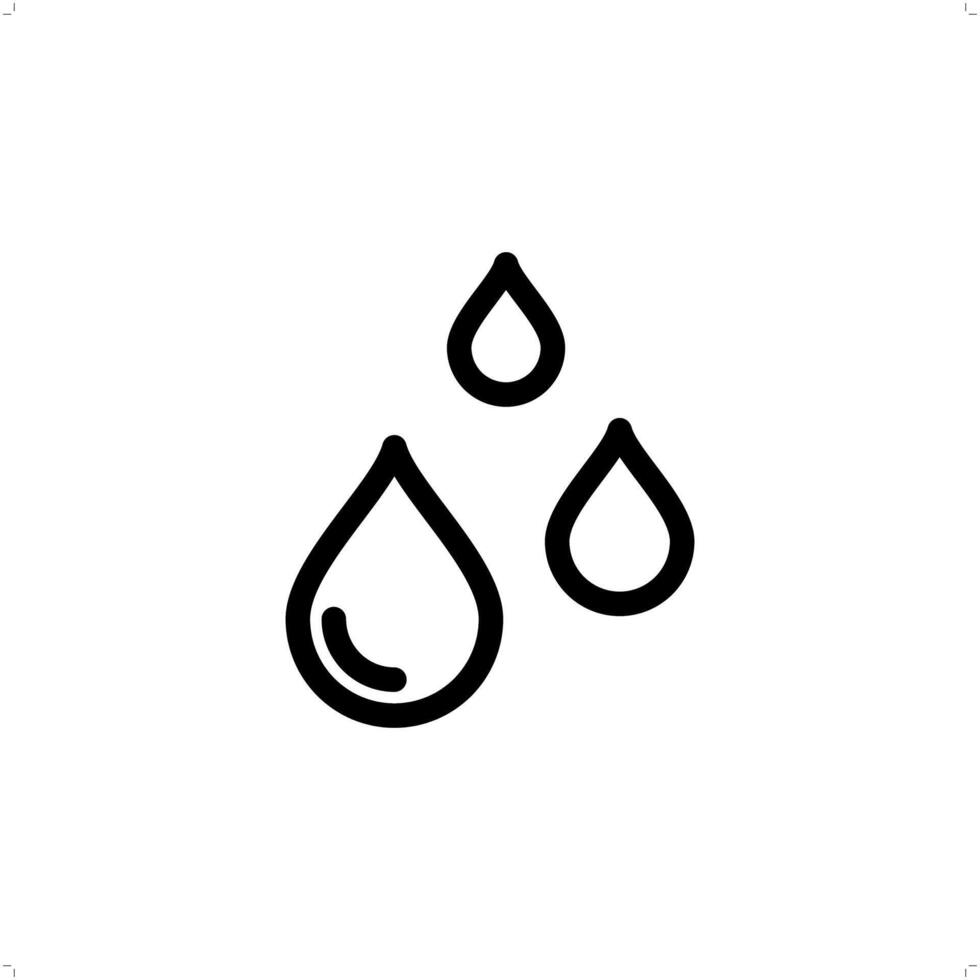 rain, raindrop Icon Design for UI, UX Projects vector