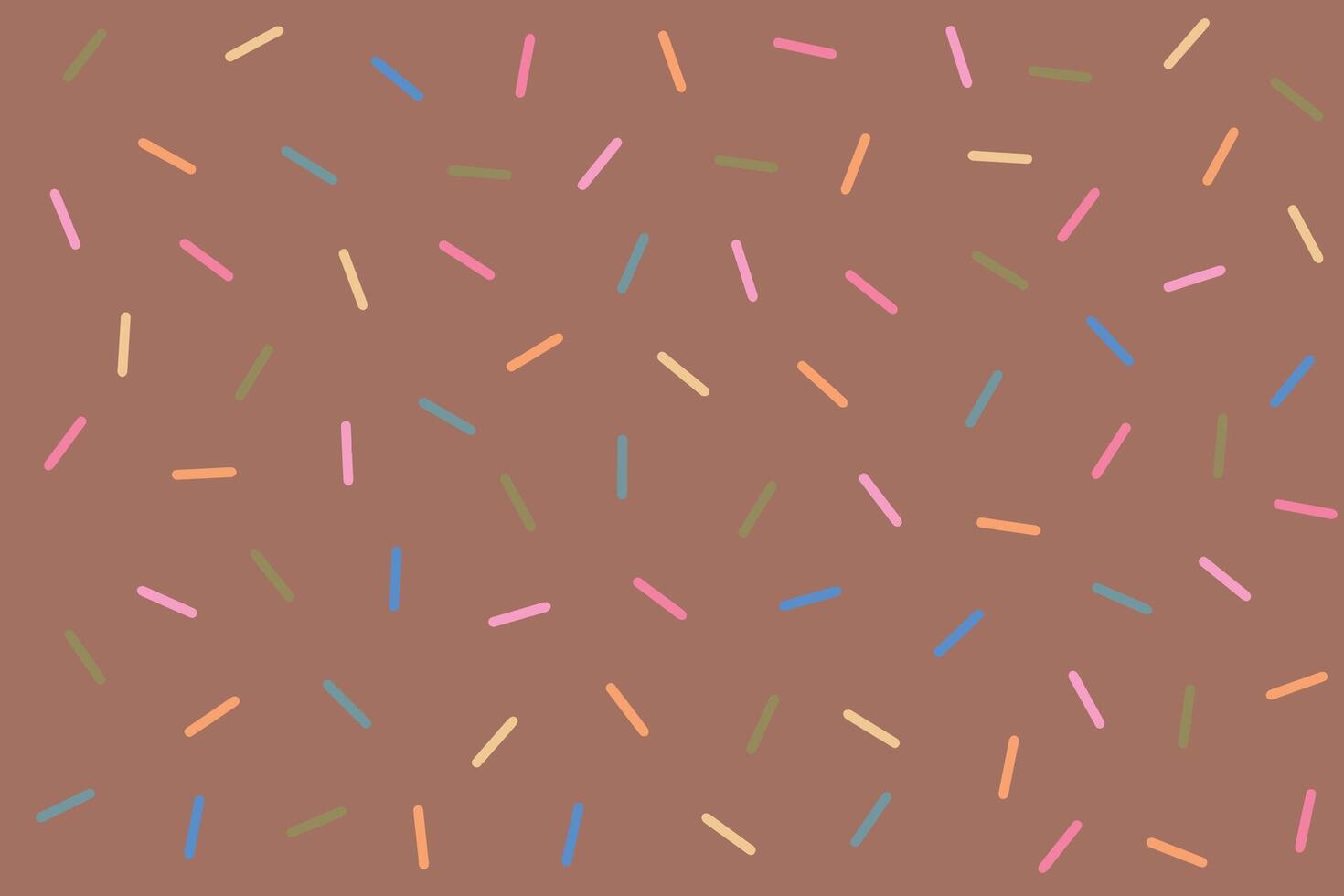 Background of donut icing. Creamy texture with colorful sprinkles on mocha mousse background. Banner background colorful splashes vector