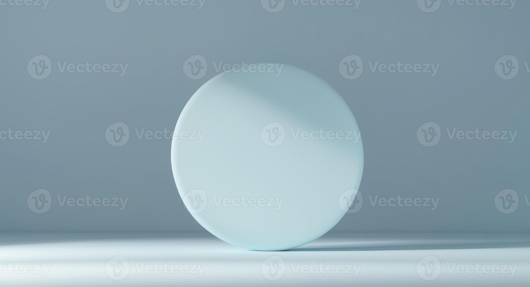 Pale blue circle and rectangle background with copy space. photo
