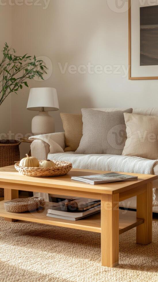 Cozy Minimalist Living Room with Neutral Tones and Natural Light photo