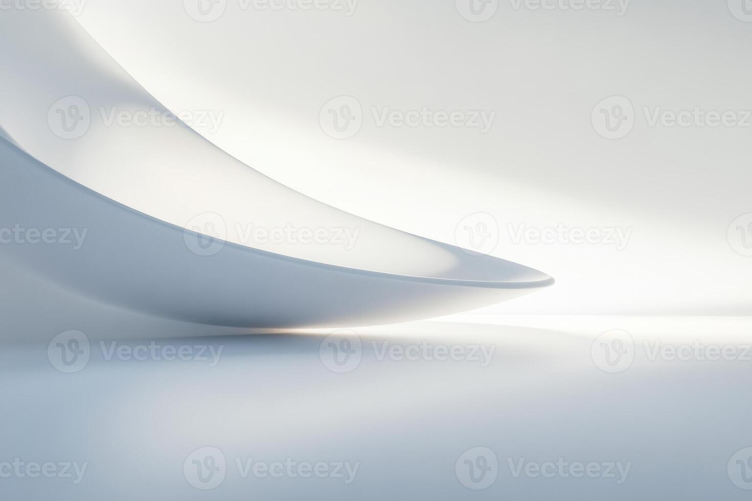 Radiant Glow on a Minimalist White Plane with Soft Curves photo