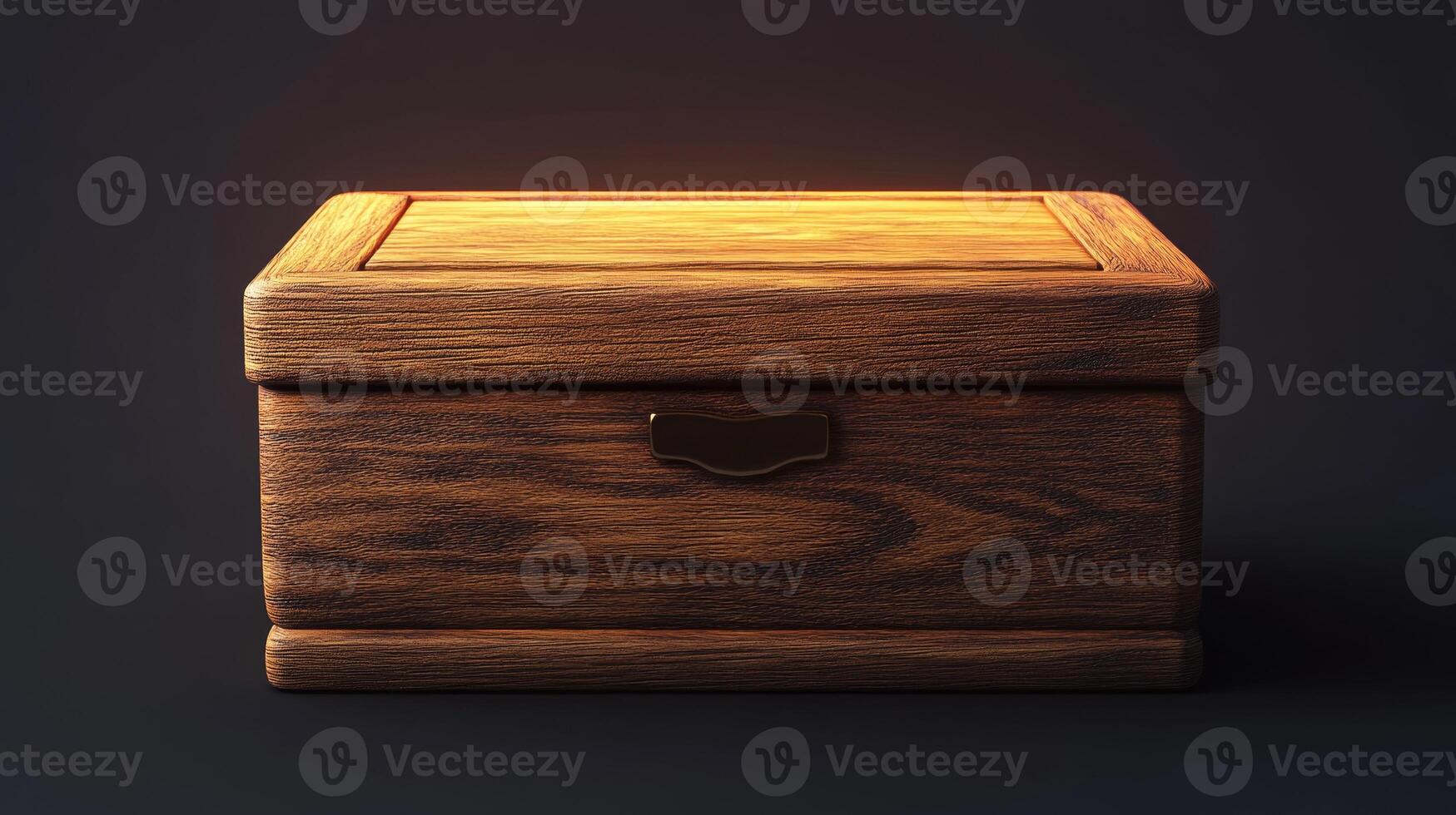 Elegant Wooden Box with Smooth Finish and Subtle Glow photo
