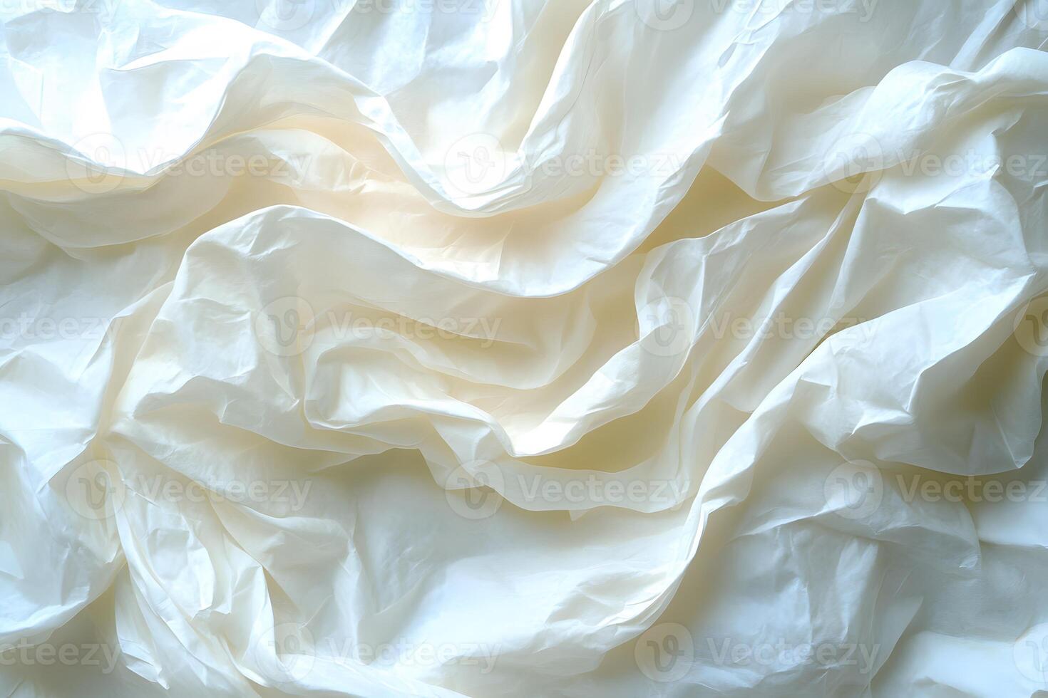 Abstract Texture with Crumpled White Fabric Layers - Versatile Background Design for Print photo