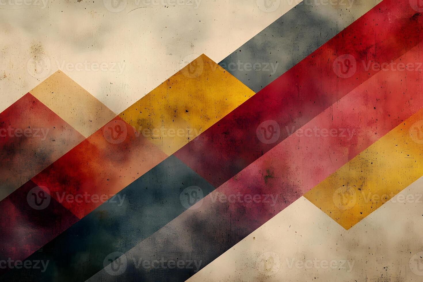Colorful Geometric Abstract Art with Overlapping Shapes and Textured Finish for Modern Design photo