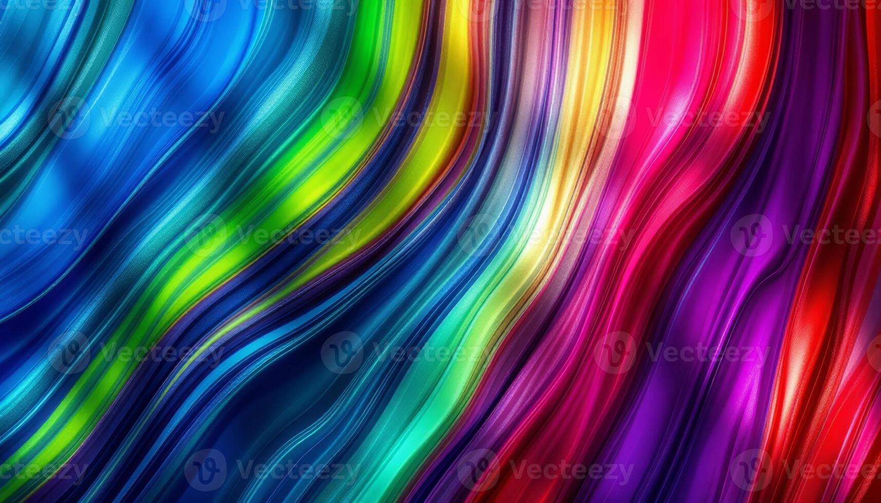 Iridescent Waves of Color Flowing in a Shimmering Abstract Display photo