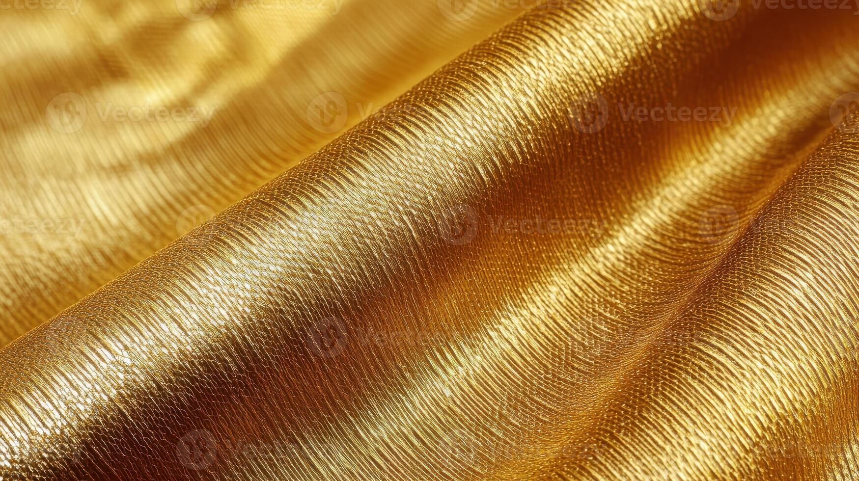 Shiny golden fabric with rich texture and luxurious glossy surface photo