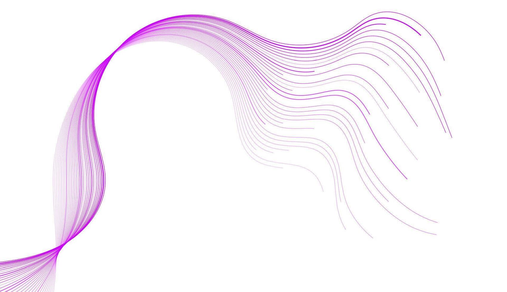 Purple minimal wavy lines abstract futuristic tech background vector