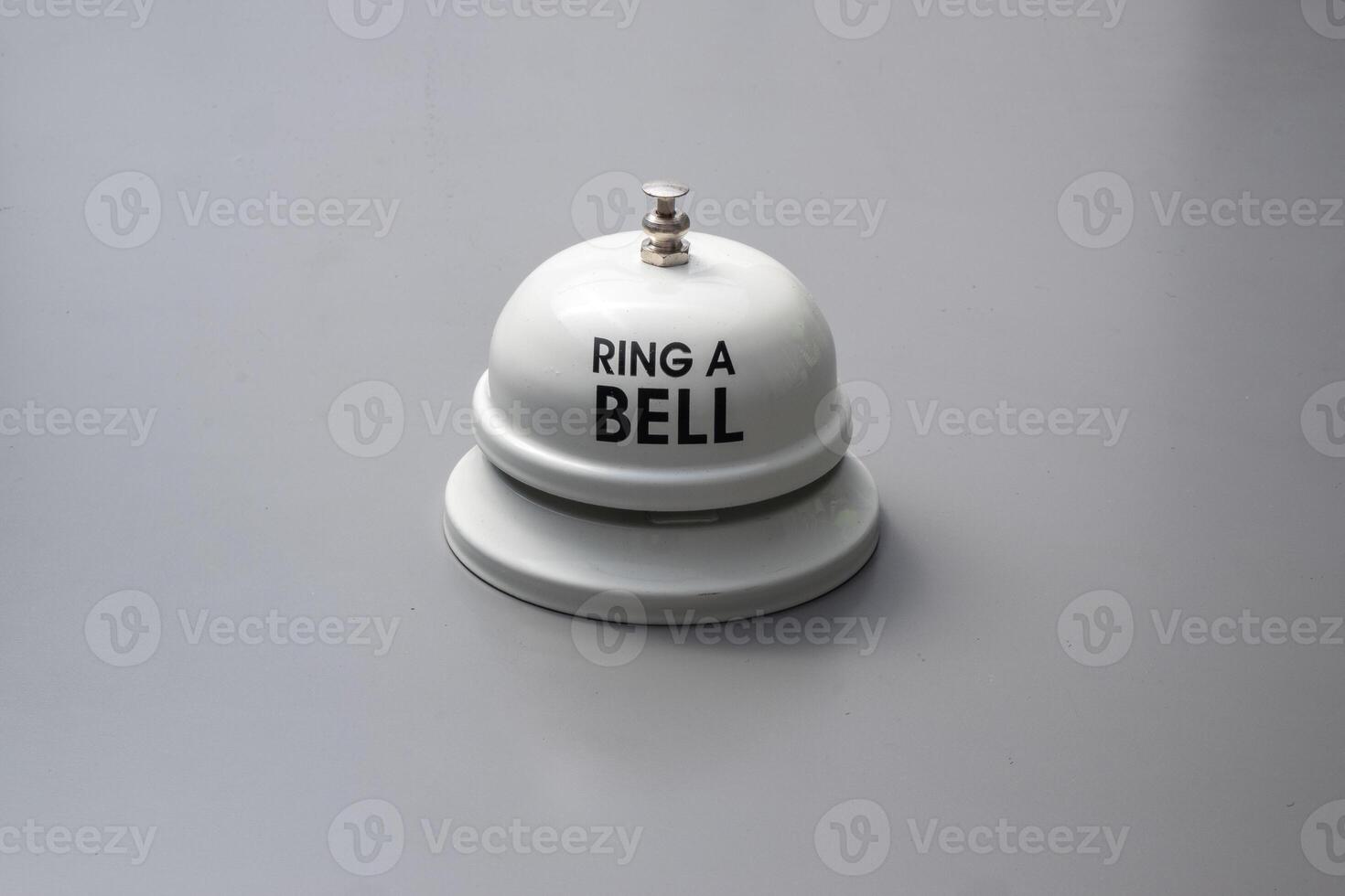 The white bell for call service in the dining room or bar bell for the single order bell. photo