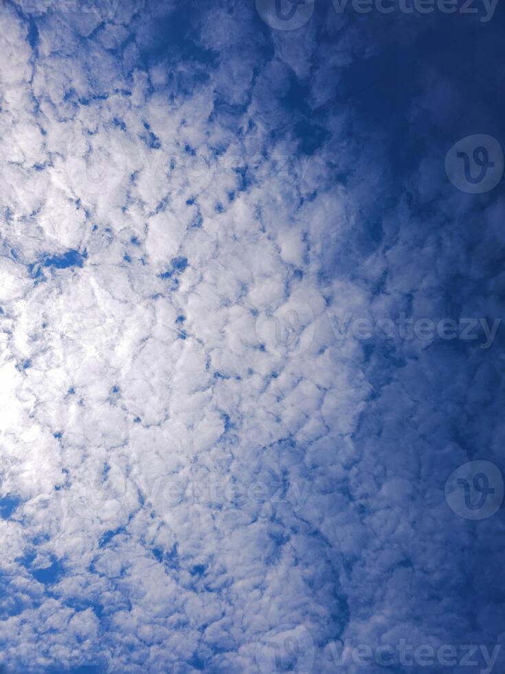 Blue sky and white clouds, sky background. photo