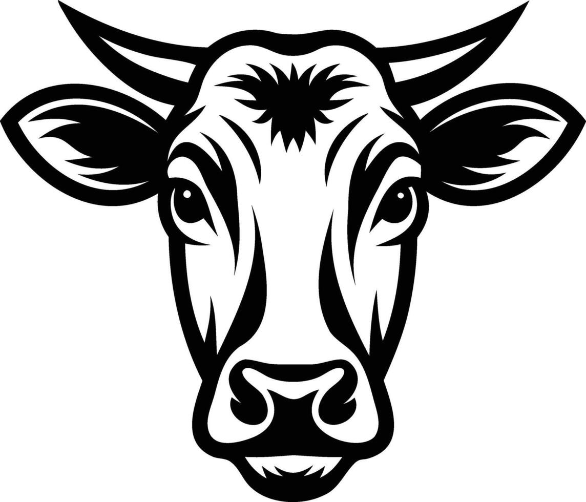 Cow Silhouette Simple Yet Majestic Representation of Farm Life vector