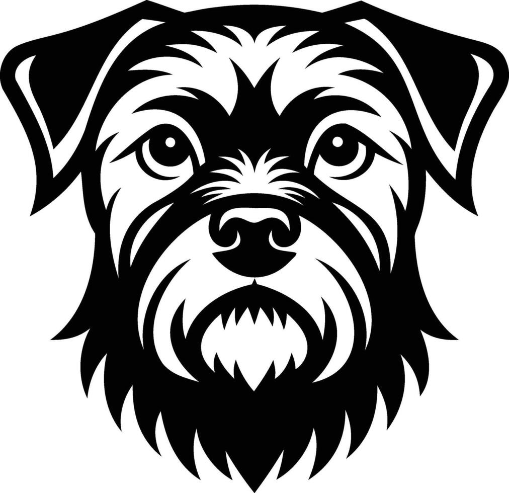 Border Terrier Dog Silhouette Energetic and Loyal Representation of a Playful Companion vector