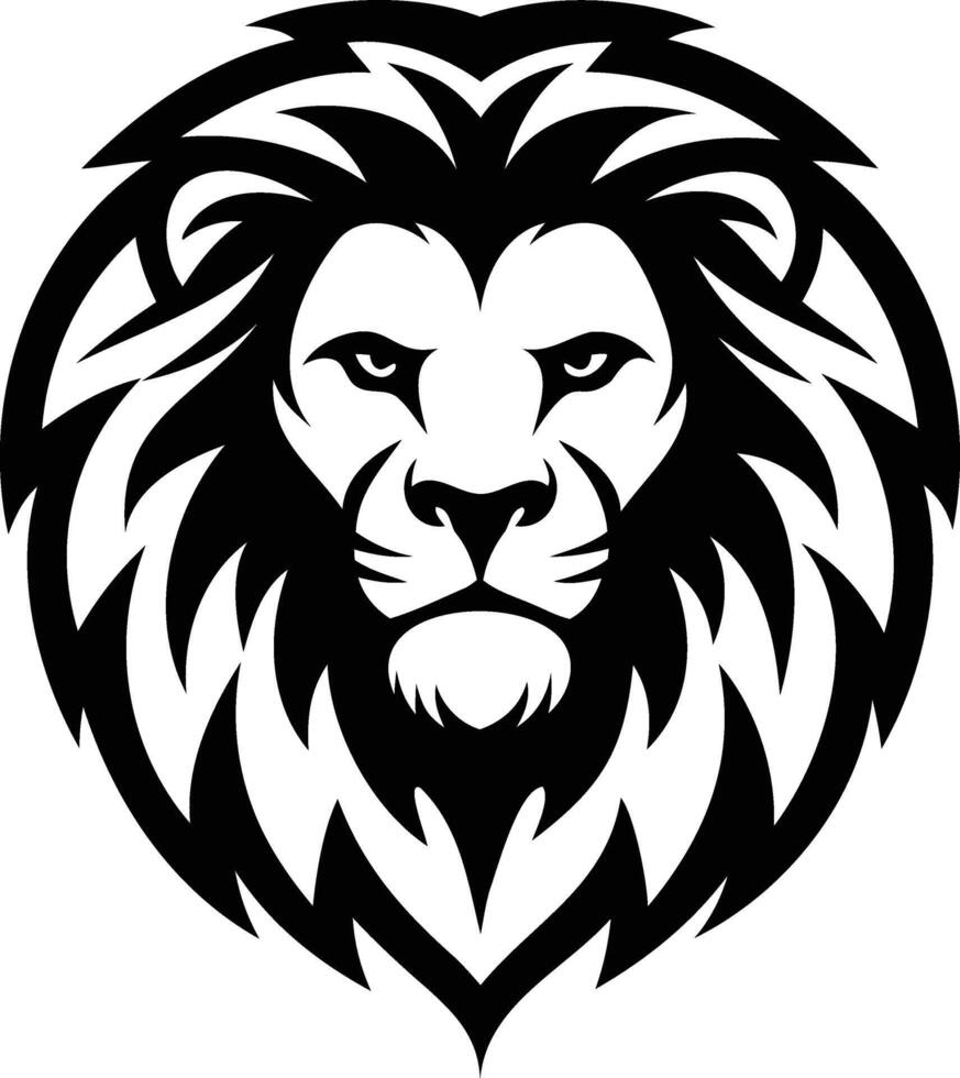 Lion Head Silhouette Majestic and Bold Representation of the King of the Jungle vector