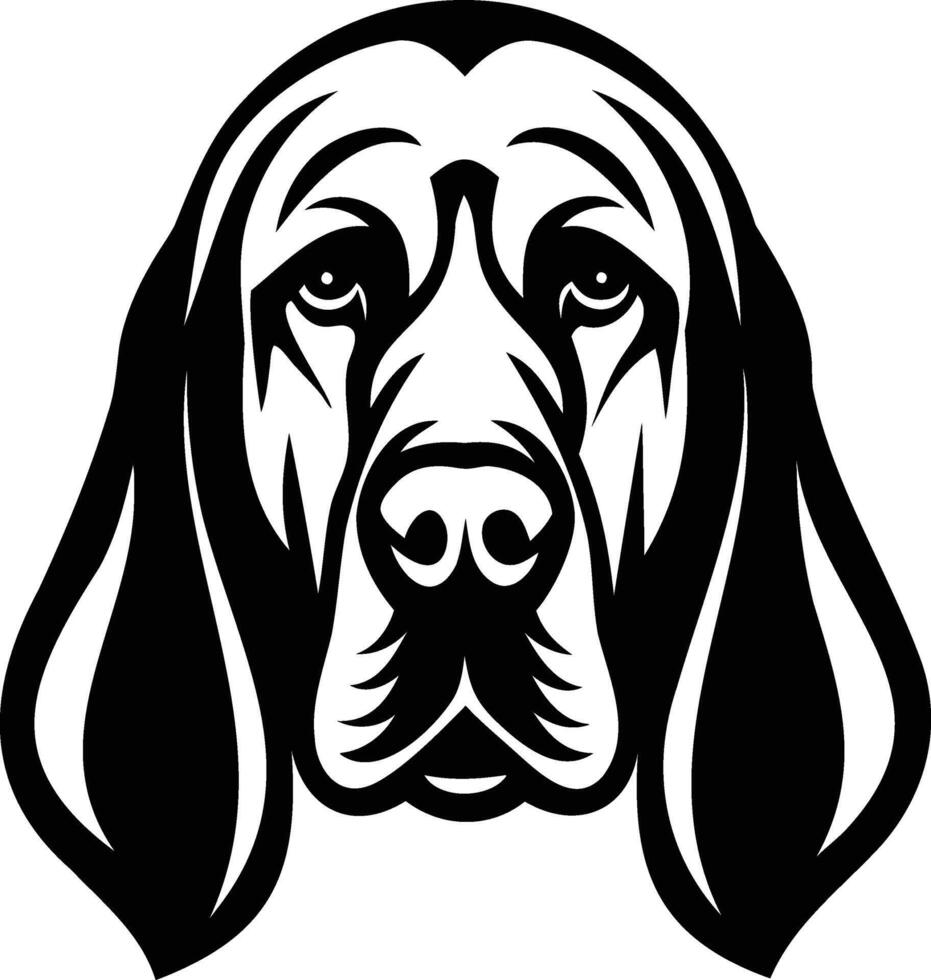 Bloodhound Dog Silhouette Noble and Intuitive Representation of a Loyal Tracker vector