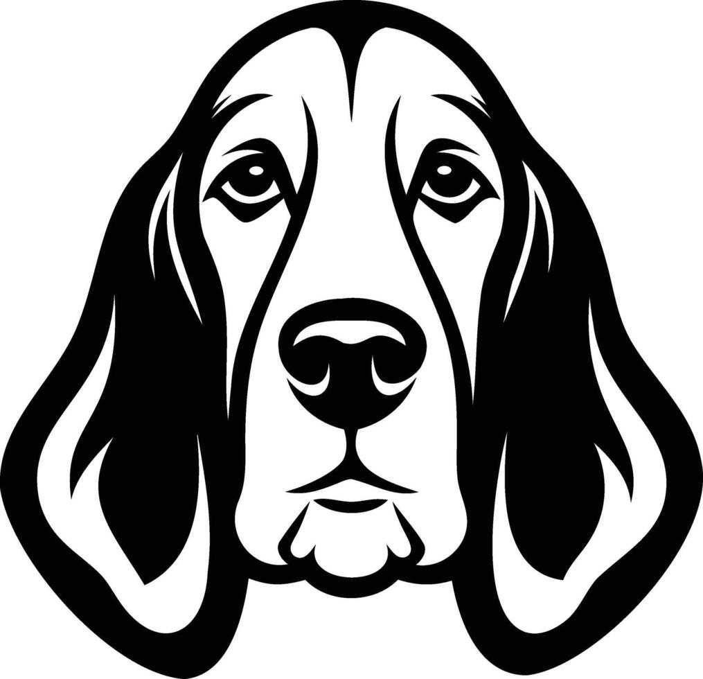 Basset Hound Dog Silhouette Adorable and Loyal Representation of a Beloved Breed vector