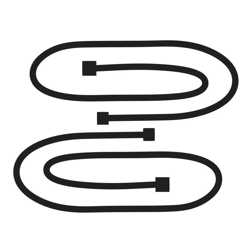 paper clips connected flat style illustration vector