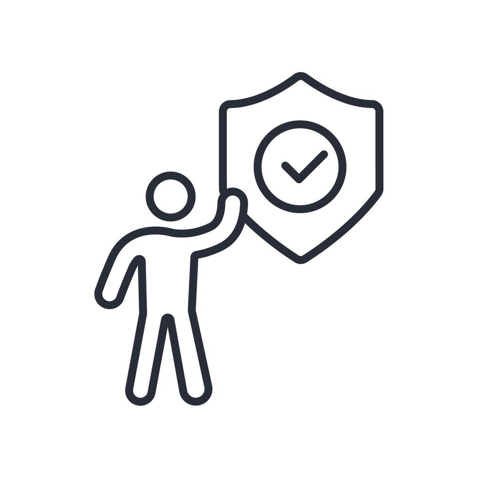 safety icon. .Editable stroke.linear style sign for use web design,logo.Symbol illustration. vector