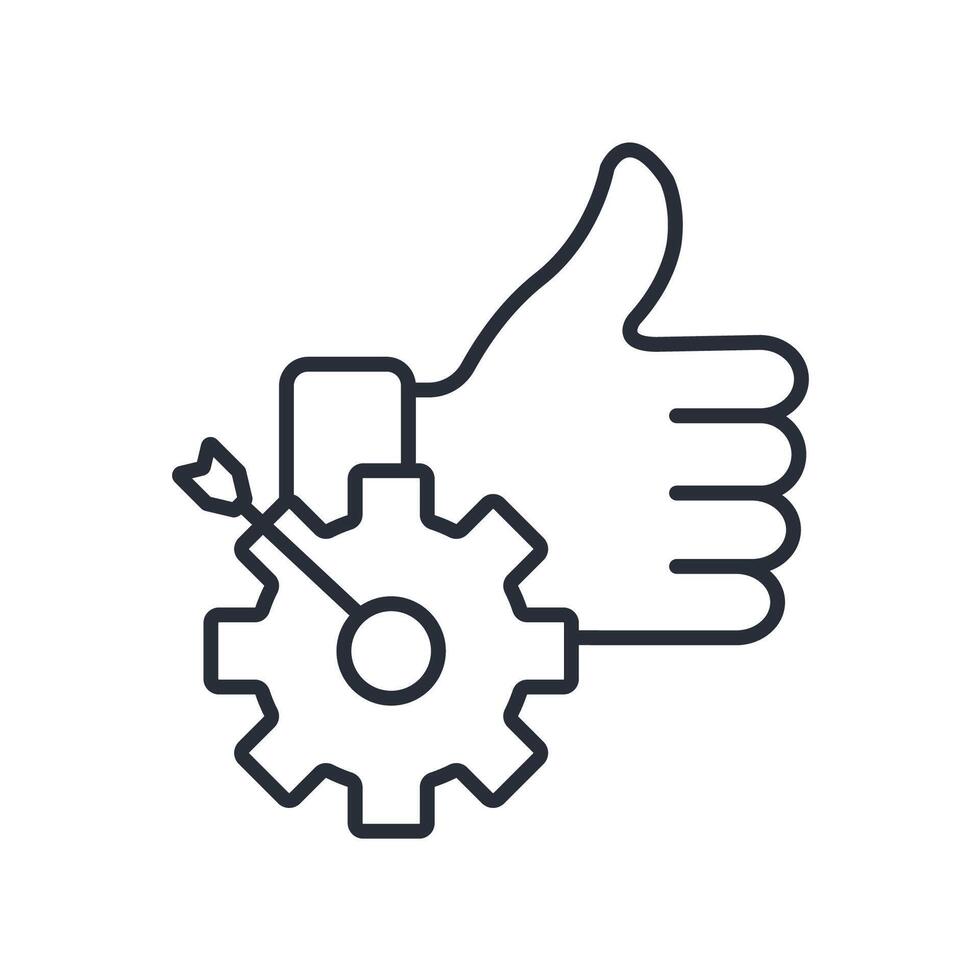well done icon. .Editable stroke.linear style sign for use web design,logo.Symbol illustration. vector