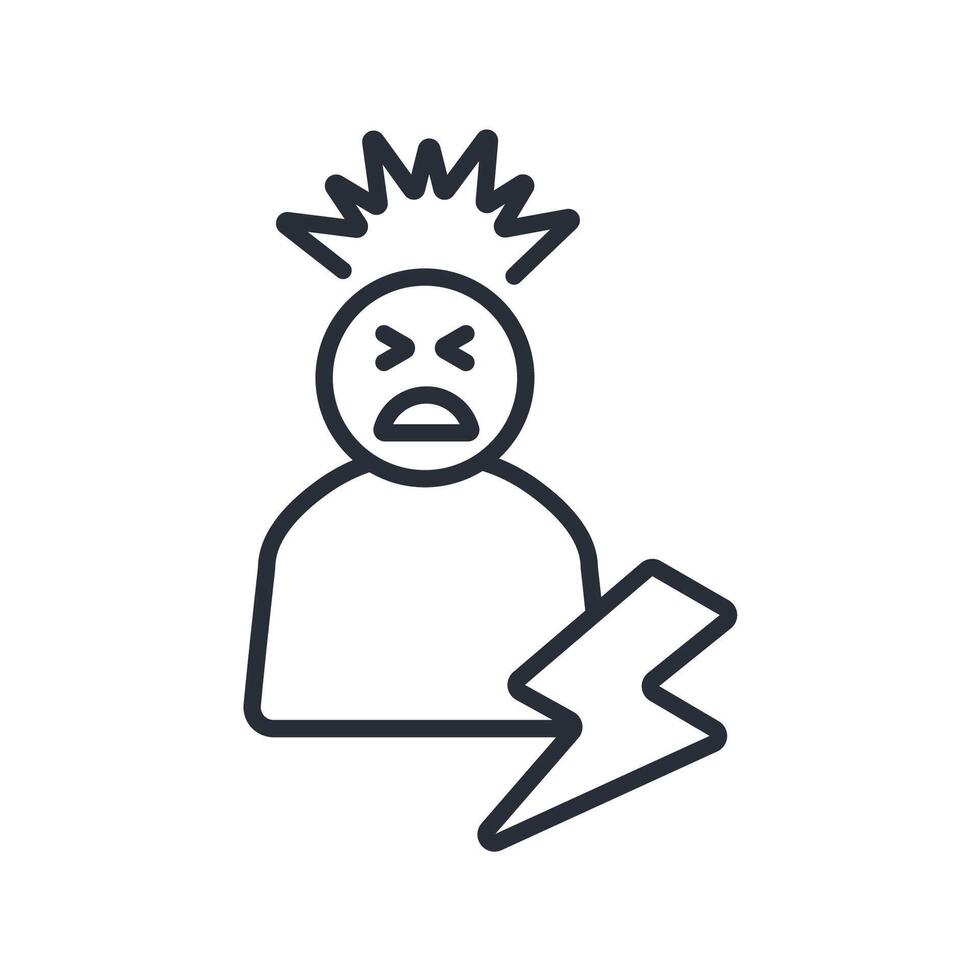 hurt icon. .Editable stroke.linear style sign for use web design,logo.Symbol illustration. vector