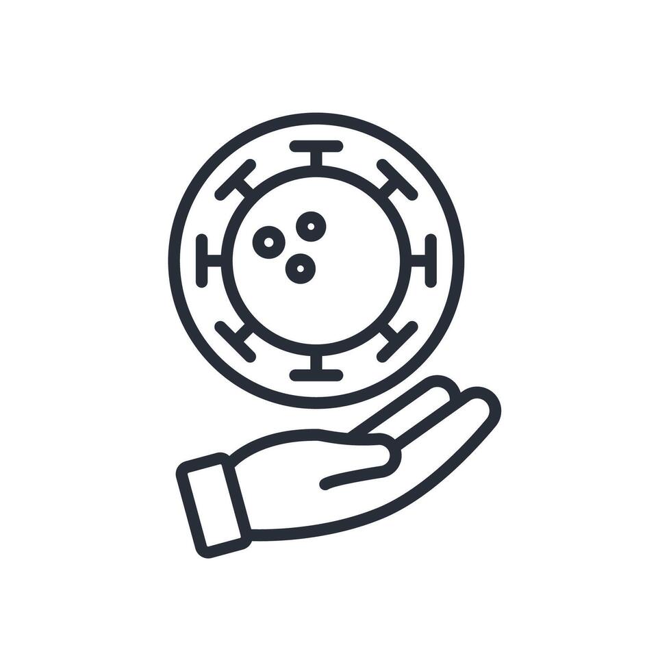 disease icon. .Editable stroke.linear style sign for use web design,logo.Symbol illustration. vector
