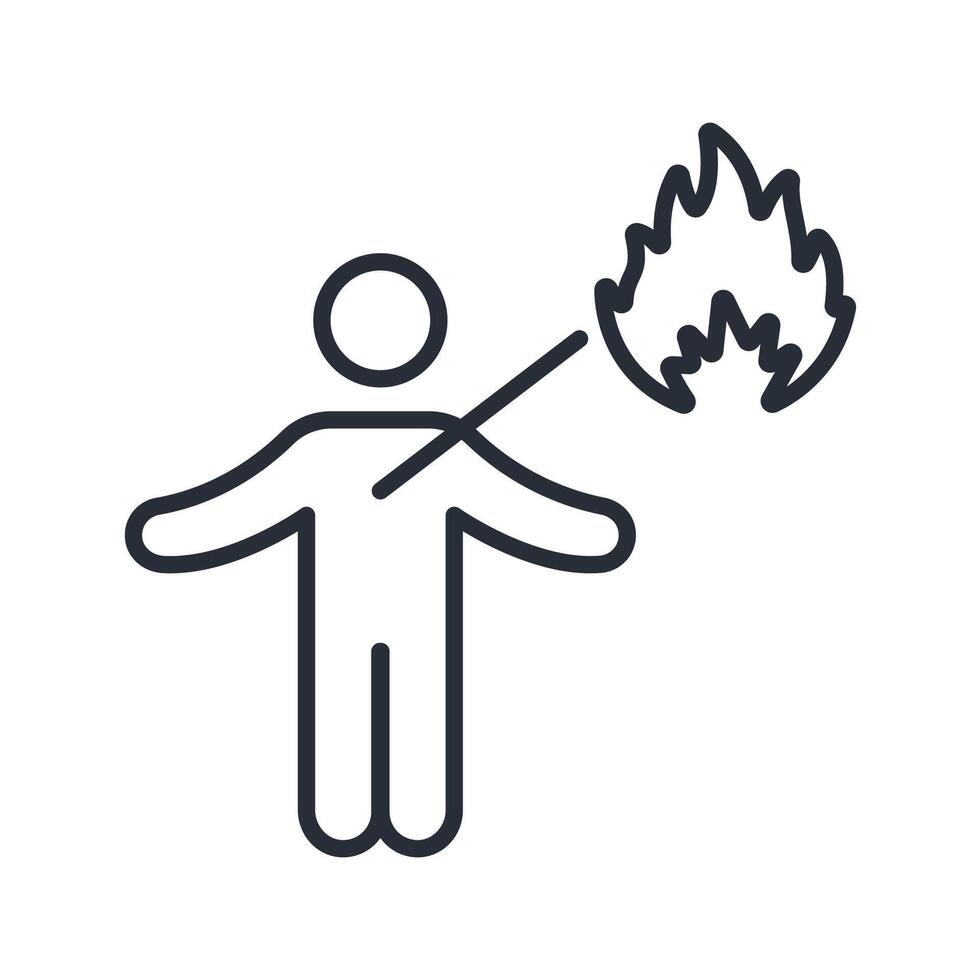 inflammation icon. .Editable stroke.linear style sign for use web design,logo.Symbol illustration. vector