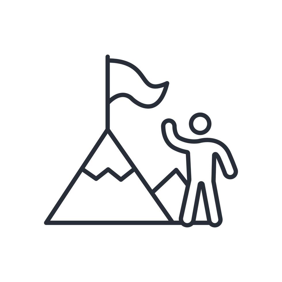 Mission icon. .Editable stroke.linear style sign for use web design,logo.Symbol illustration. vector