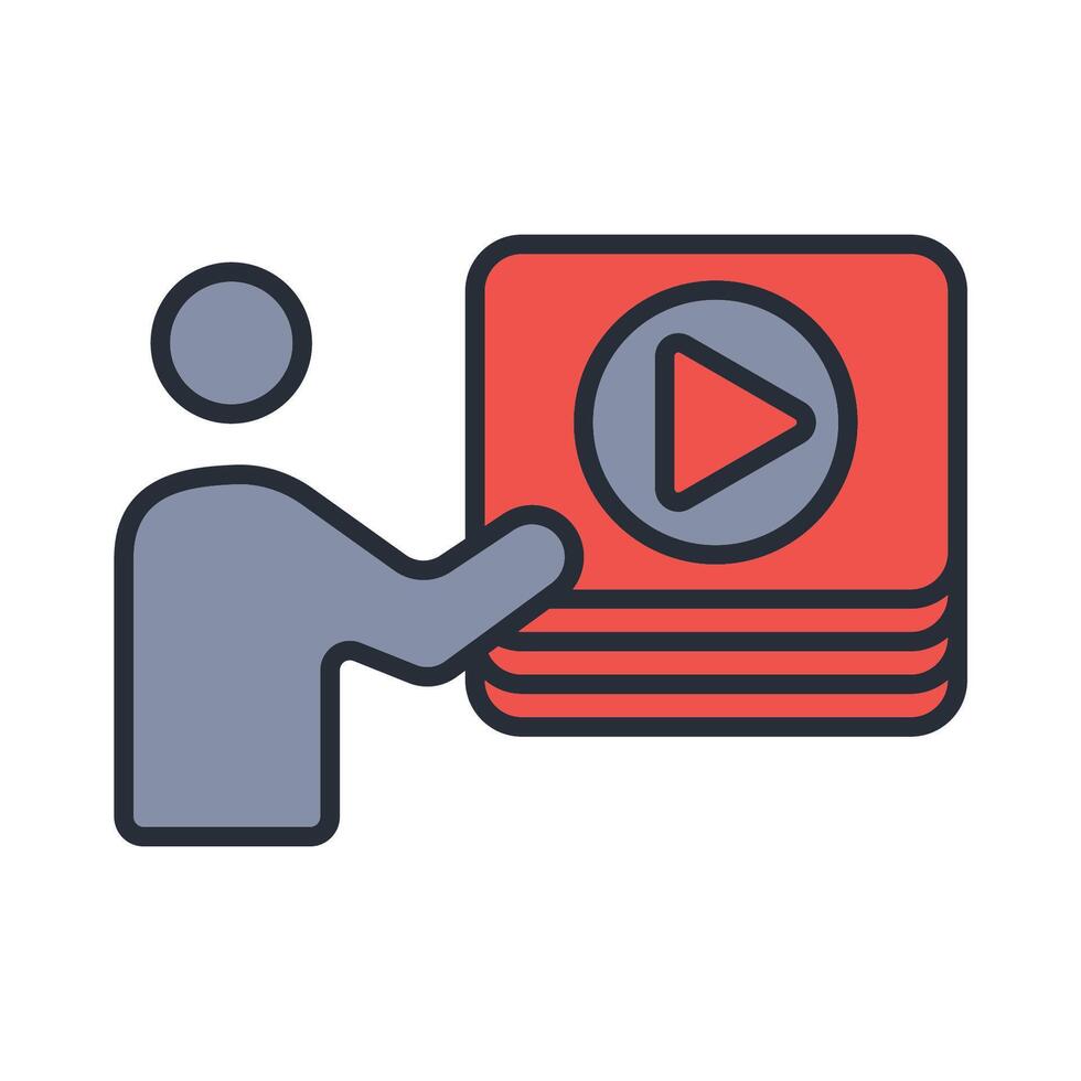 on demand icon. .Editable stroke..linear style sign for use web design,logo.Symbol illustration. vector