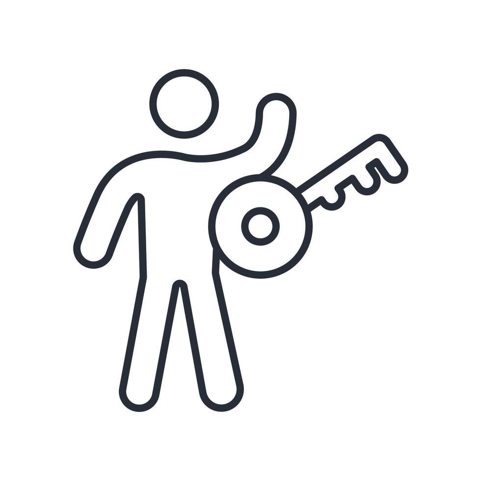 successful icon. .Editable stroke.linear style sign for use web design,logo.Symbol illustration. vector