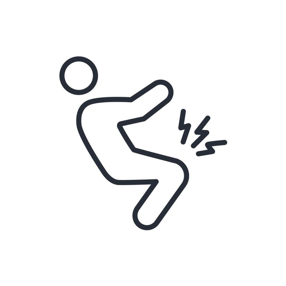 Pain icon. .Editable stroke.linear style sign for use web design,logo.Symbol illustration. vector