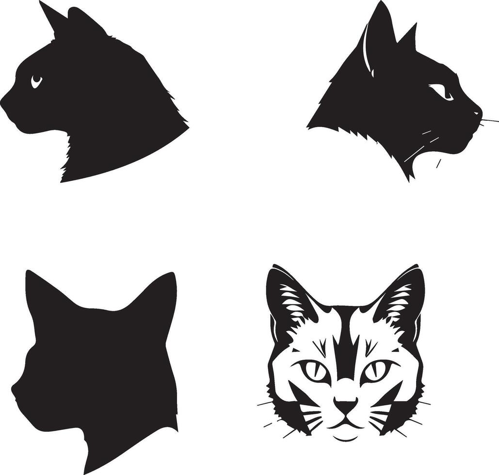 cat silhouette image vector